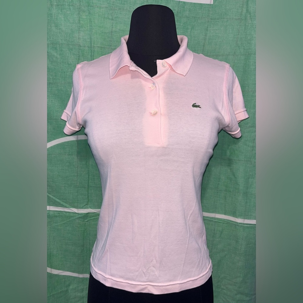 Lacoste Women's Light Pink Button Down Shirt